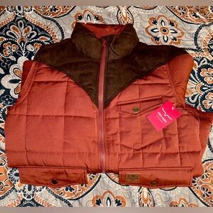 NWT womens KIMES RANCH puffer lenora jacket,suede yoke and collar SIZE MEDIUM